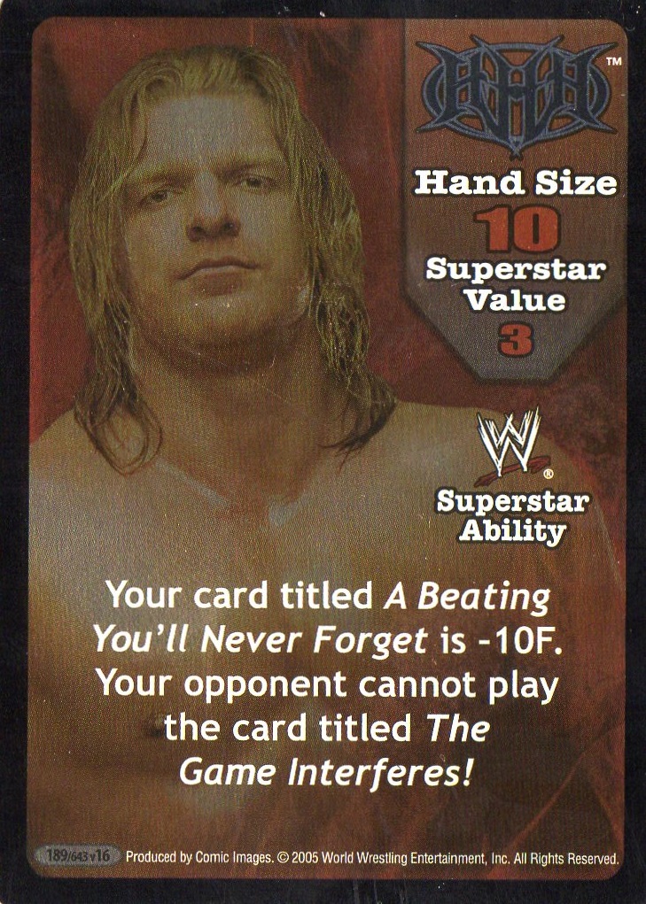 Triple H face card